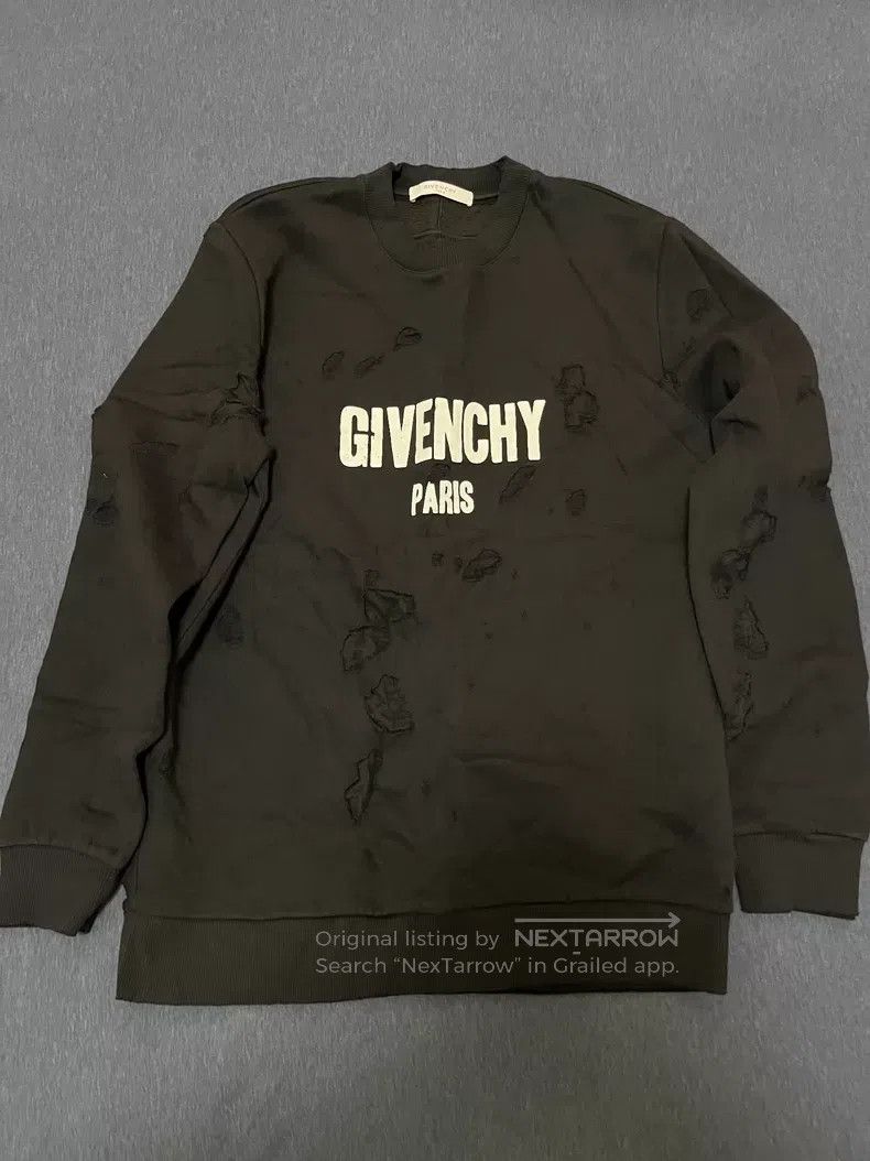 Givenchy Givenchy Black Ripped Hoodie Size US M / EU 48-50 / 2 - 1 Thumbnail