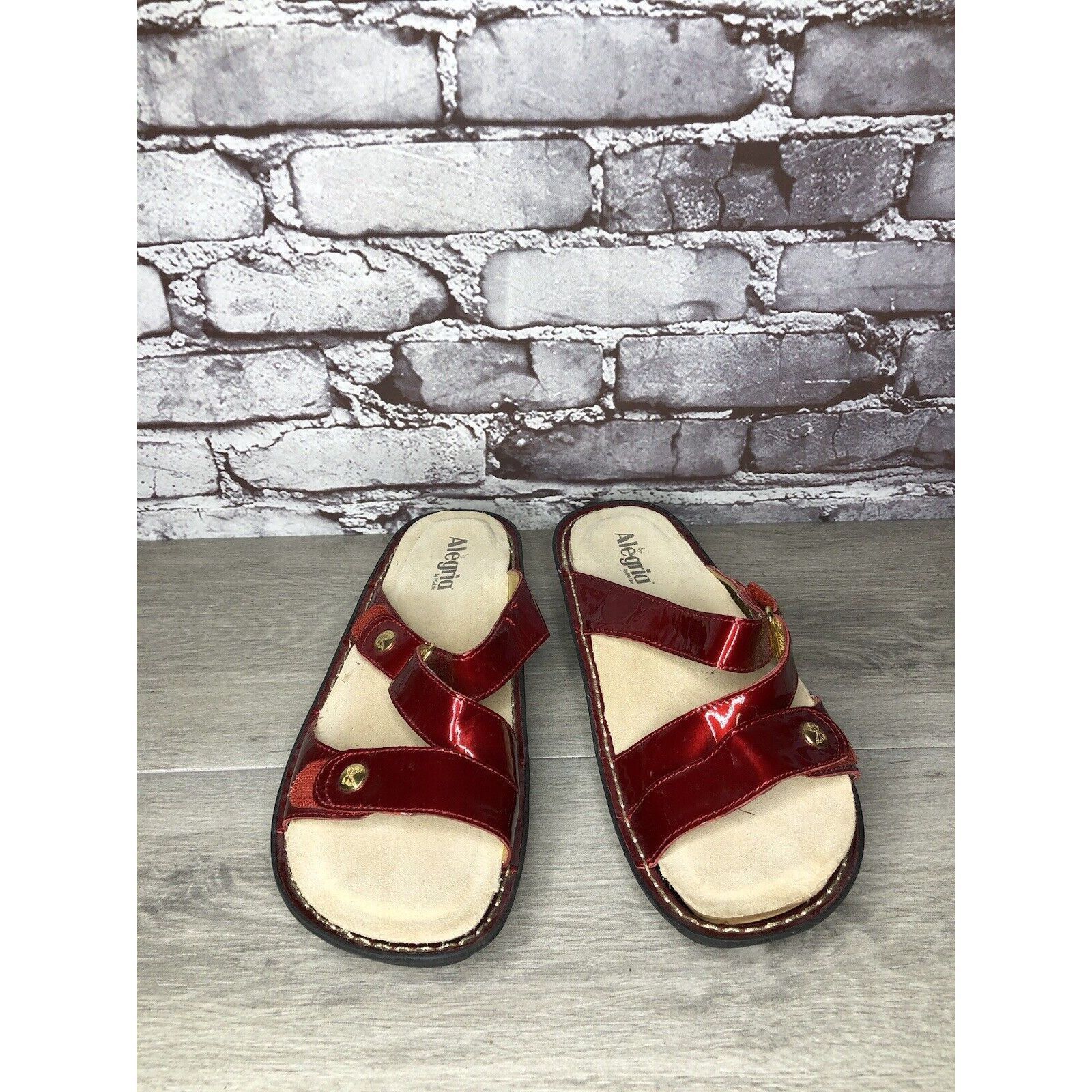 Other Alegria VEN-124 Venice Red Patent Leather Strap Sandals Wome Size US 10.5 / IT 40.5 - 15 Thumbnail