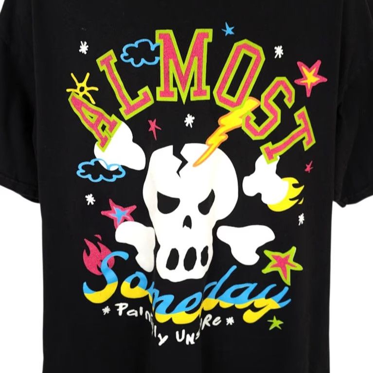 Vintage Almost Someday T Shirt Mens Size XL Black Skull Totally Unsure Streetwear Size US XL / EU 56 / 4 - 2 Thumbnail