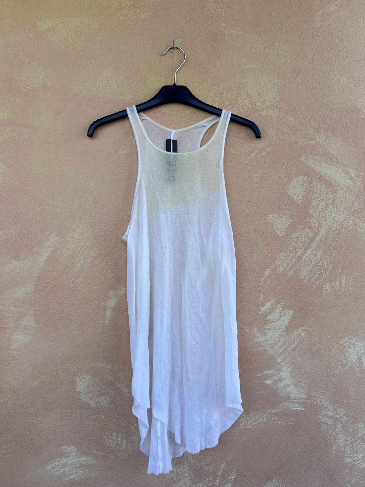 Rare Beige & white vintage tank top t-shirt NEW RUNWAY