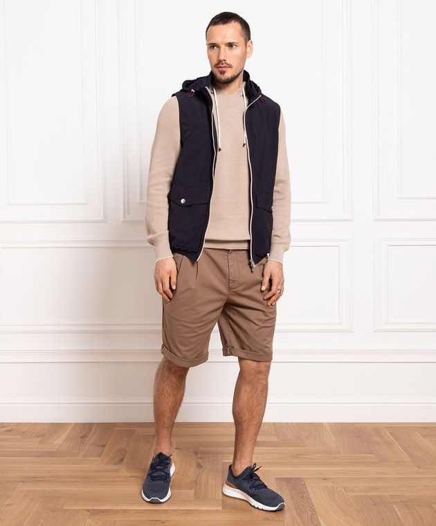 Brunello Cucinelli o1w1db10425 Cashmere Hoodie in Beige Size US S / EU 44-46 / 1 - 5 Thumbnail