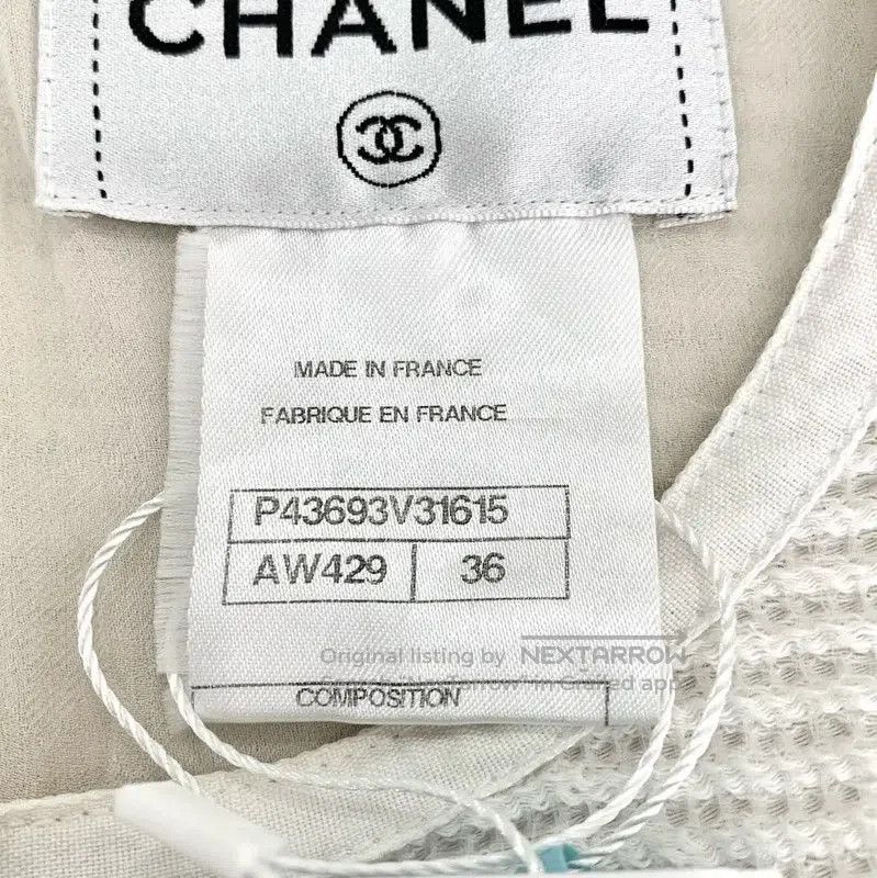 Chanel Chanel White Cotton Sleeveless Dress for Women . Size XS / US 0-2 / IT 36-38 - 6 Thumbnail