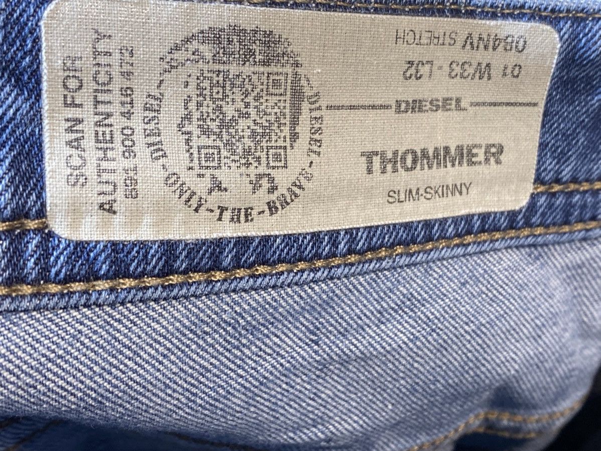 Designer × Diesel Diesel Thommer slim skinny stretch blue jeans size 33 Size US 33 - 13 Thumbnail