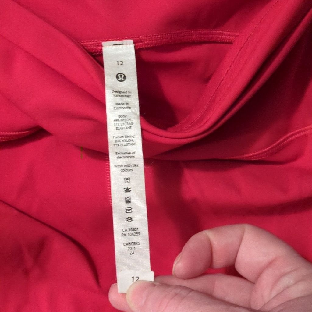 Lululemon Lululemon Swift Speed High-Rise Crop 21" Dark Red Size 12 Size 34" / US 12 / IT 48 - 6 Thumbnail
