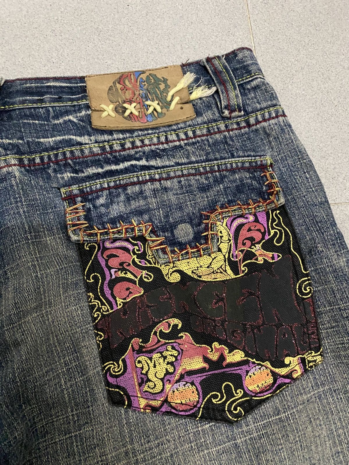 Japanese Brand × Vintage Vintage Miskeen Wideleg Denim Jeans Size US 38 / EU 54 - 5 Thumbnail