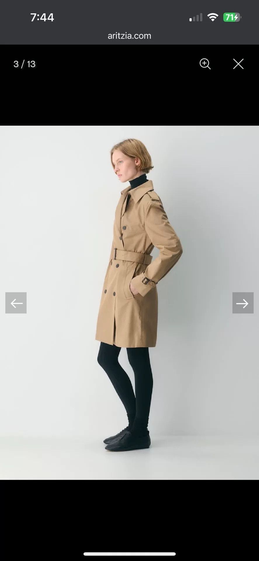 Aritzia Aritzia Finch Mid-Length Trench Coat Size XS / US 0-2 / IT 36-38 - 7 Thumbnail