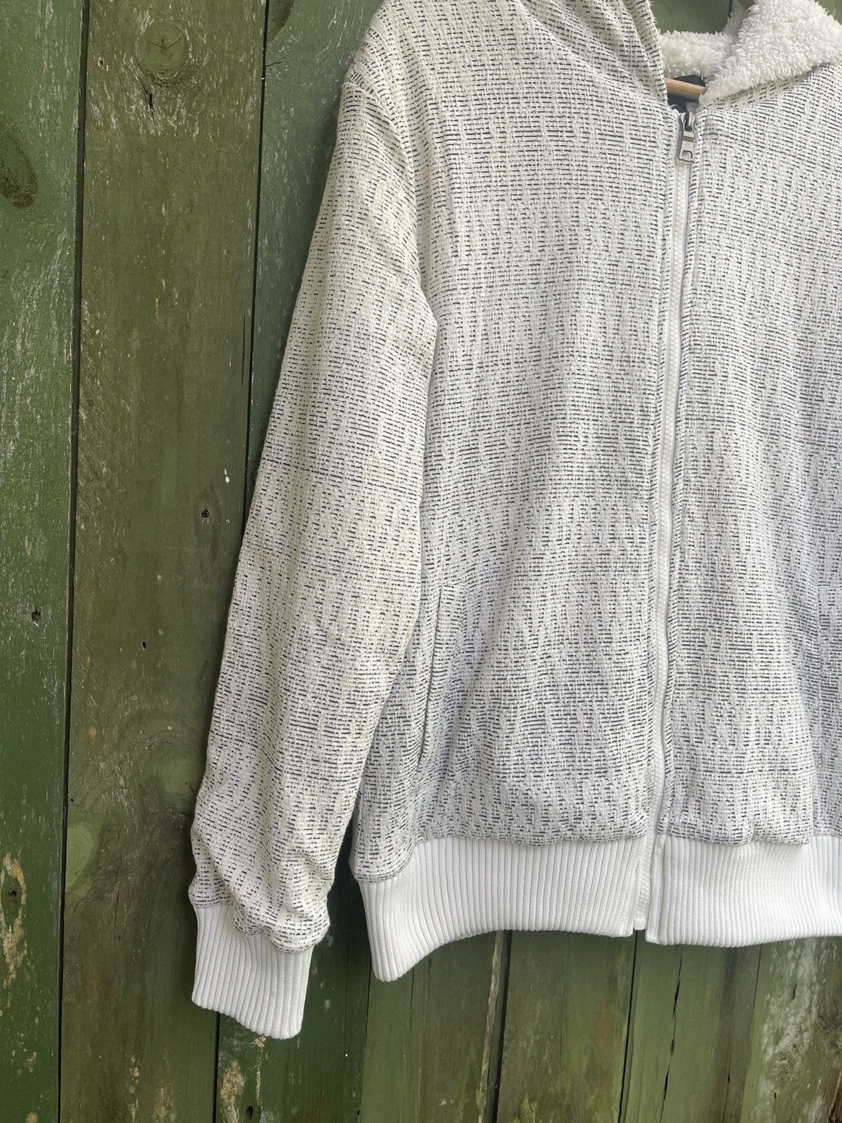 In The Attic × Japanese Brand In The Attic Sherpa Lined Hooded Zip-Up - White, Size L Size US M / EU 48-50 / 2 - 3 Thumbnail