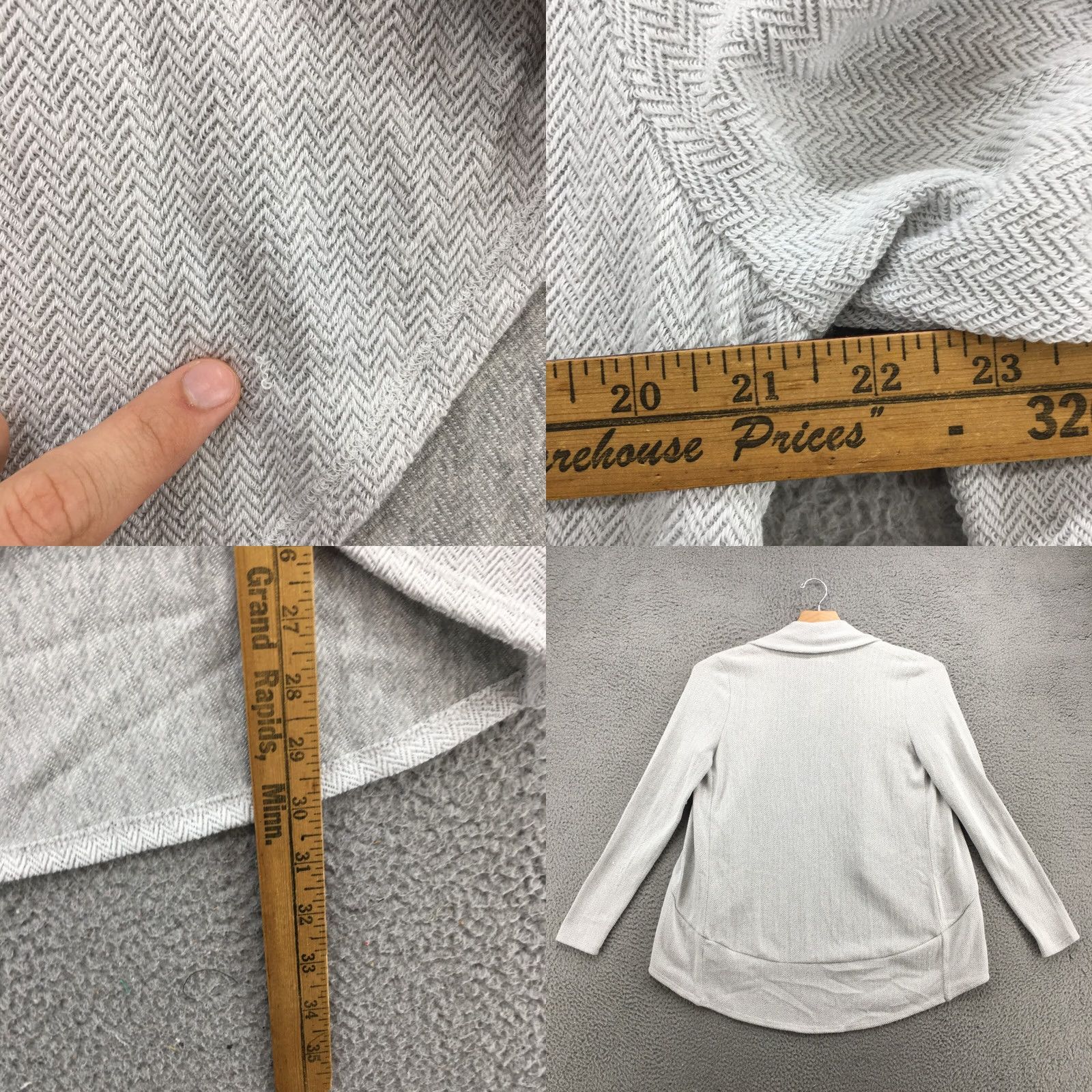 Vintage Maurices Open Front Blazer Coat Jacket Womens XS Gray Cotton Blend Collared NEW Size XS / US 0-2 / IT 36-38 - 8 Thumbnail