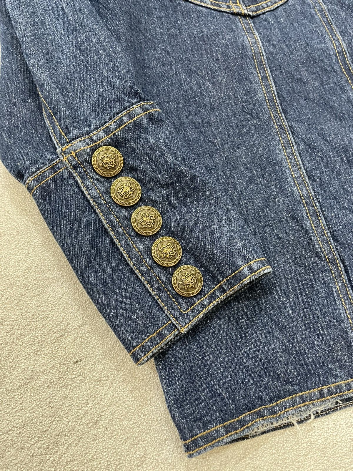 Japanese Brand 2000s Jacket Denim Archive Napoleon Officer Denim Jacket Size US L / EU 52-54 / 3 - 3 Thumbnail