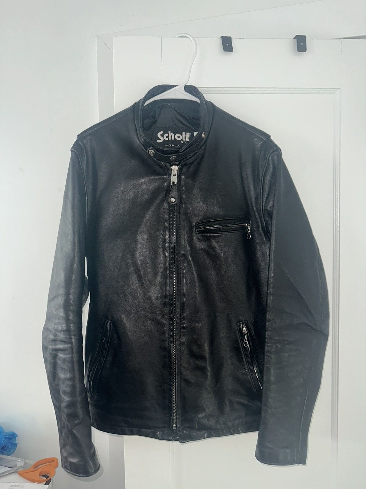 Schott NYC 141 Leather Jacket Black