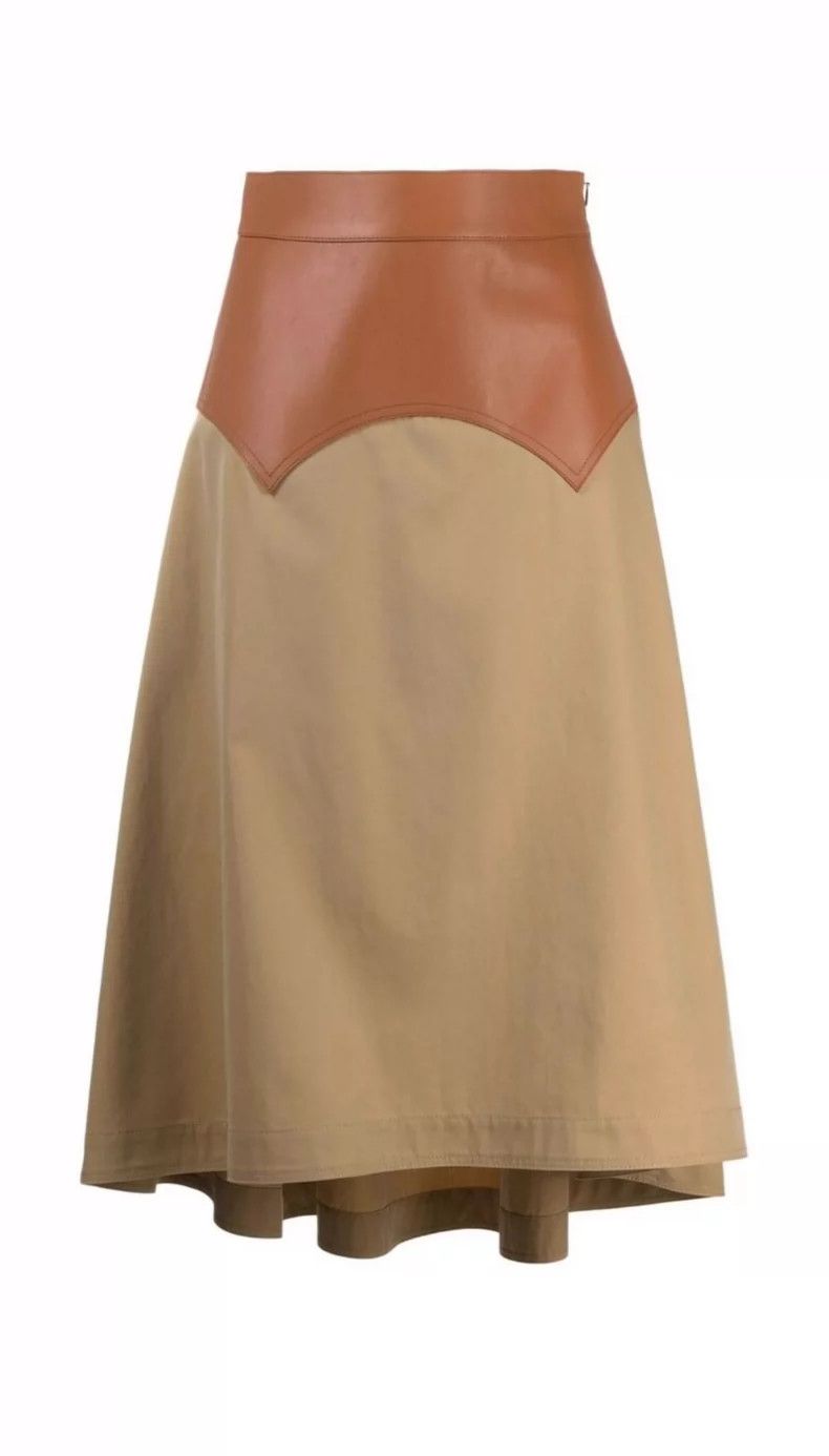 Loewe LOEWE Cowhide patchwork skirt Size 24" / US 00 / IT 34 - 1 Thumbnail
