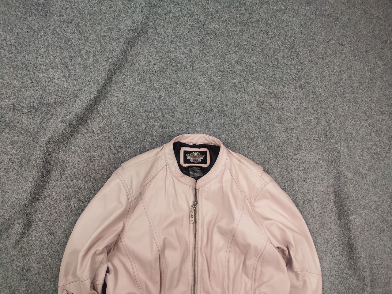 Harley Davidson Harley Davidson Leather Zip Jacket Pink Wings Vintage Y2K Size XXL / US 16-18 / IT 52-54 - 1 Thumbnail