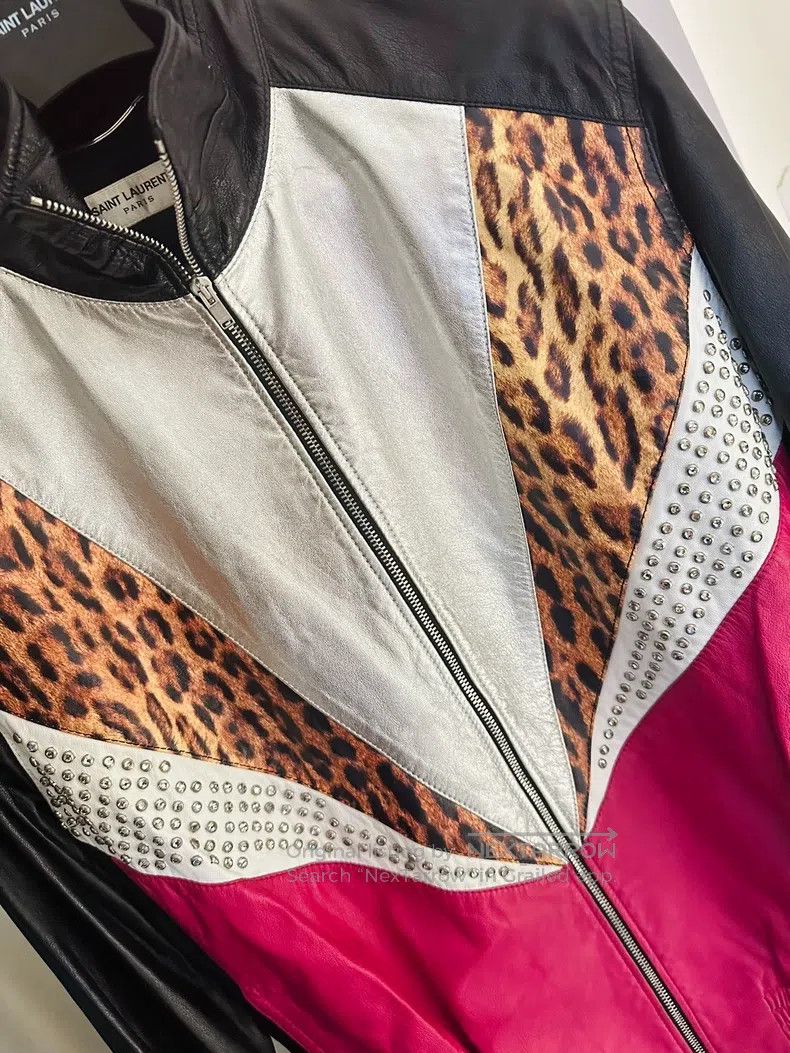 Saint Laurent Paris Saint Laurent Paris Leopard Print Beaded Jacket Size US S / EU 44-46 / 1 - 3 Thumbnail