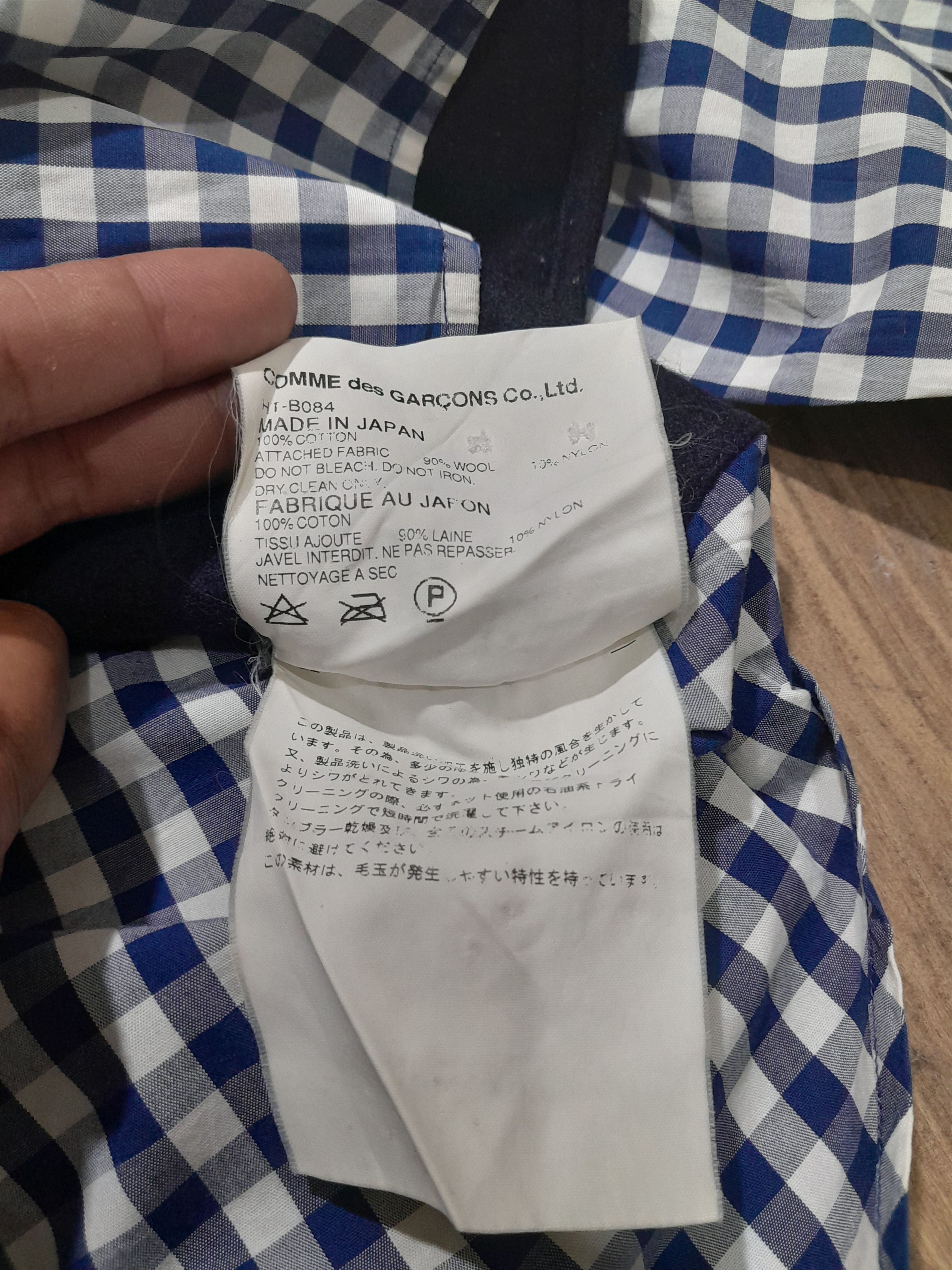 Comme des Garcons Comme des Garcons Homme Gingham x Wool Switch Shirt Size M Size US L / EU 52-54 / 3 - 6 Thumbnail