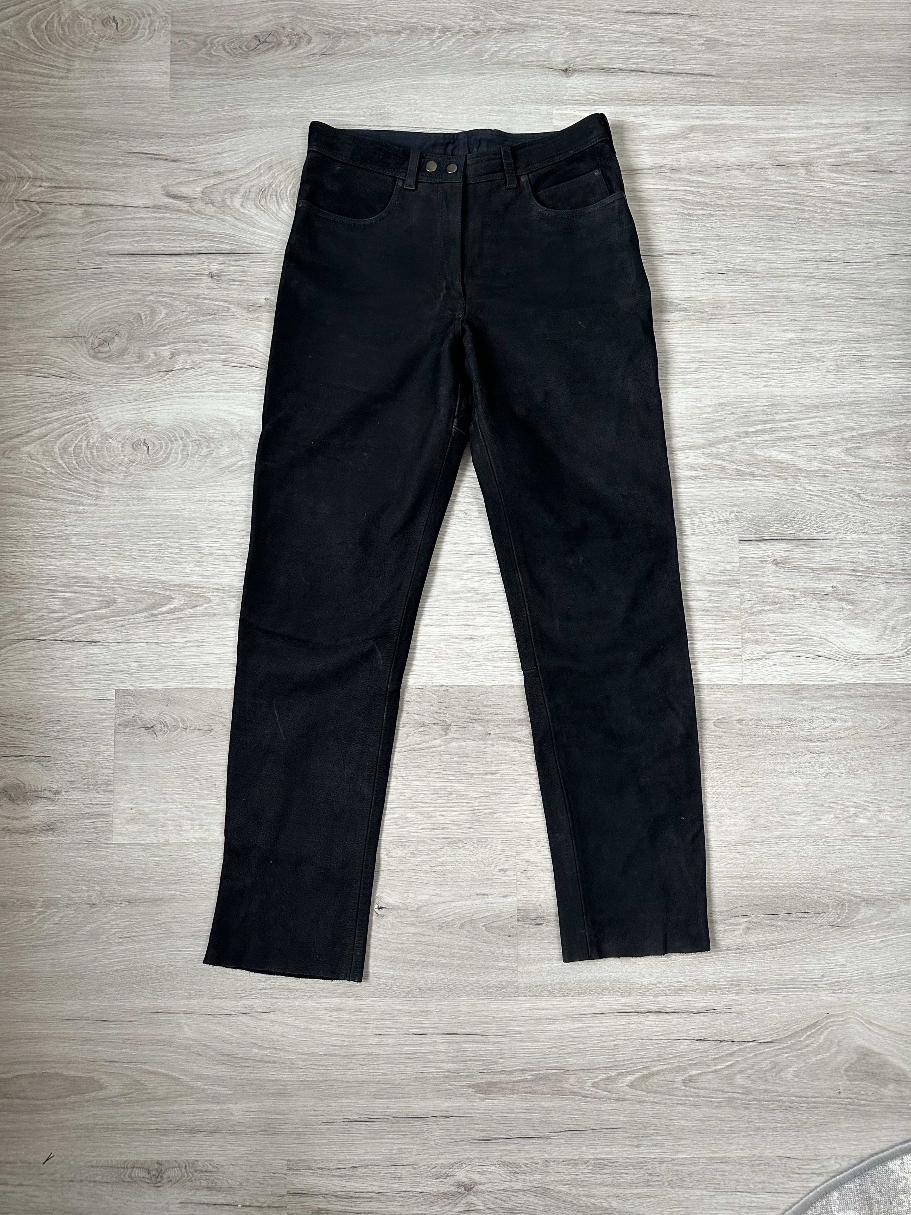 Japanese Brand × Leather × Vintage Vintage Leather SAFE Pants Black Moto Bike Size US 36 / EU 52 - 4 Thumbnail