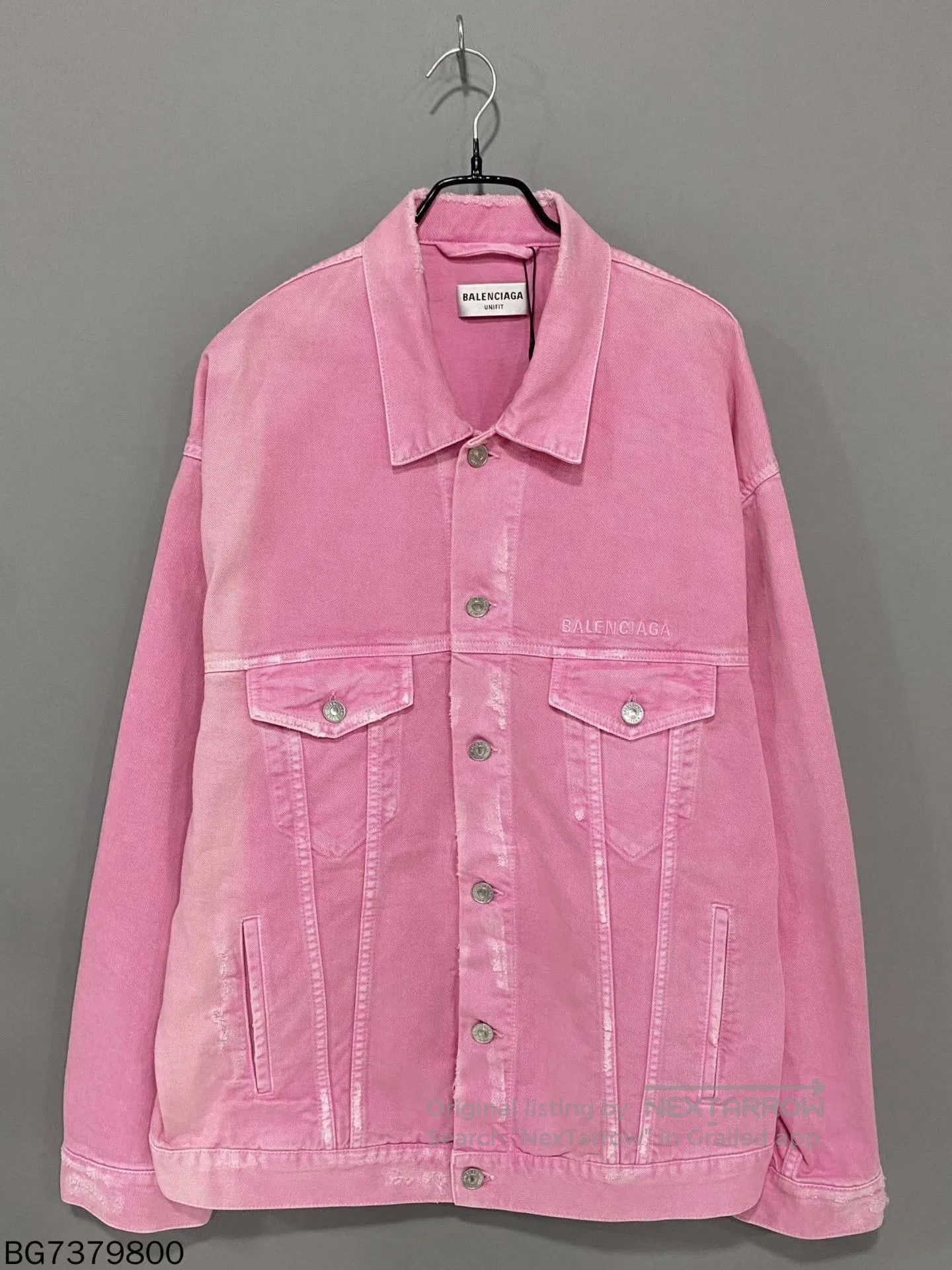 Balenciaga Balenciaga Pink Washed Denim Jacket. Size US M / EU 48-50 / 2 - 1 Thumbnail
