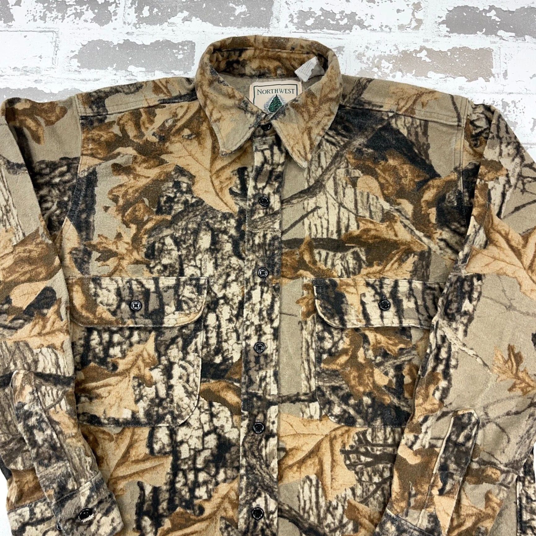 CLOT VINTAGE Northwest Territory Shirt Men Medium Camo Flannel Cotton Button-Up Crewneck? Size US M / EU 48-50 / 2 - 3 Thumbnail