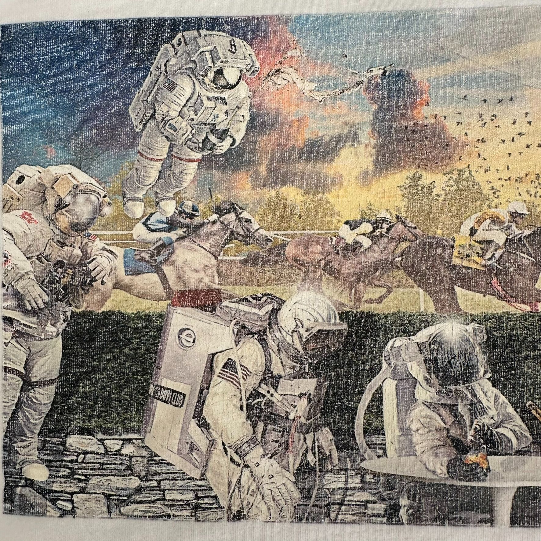 Billionaire Boys Club BBC Billionaire Boys Club Astronaut T-Shirt Horse Racing Tee Size US M / EU 48-50 / 2 - 3 Thumbnail