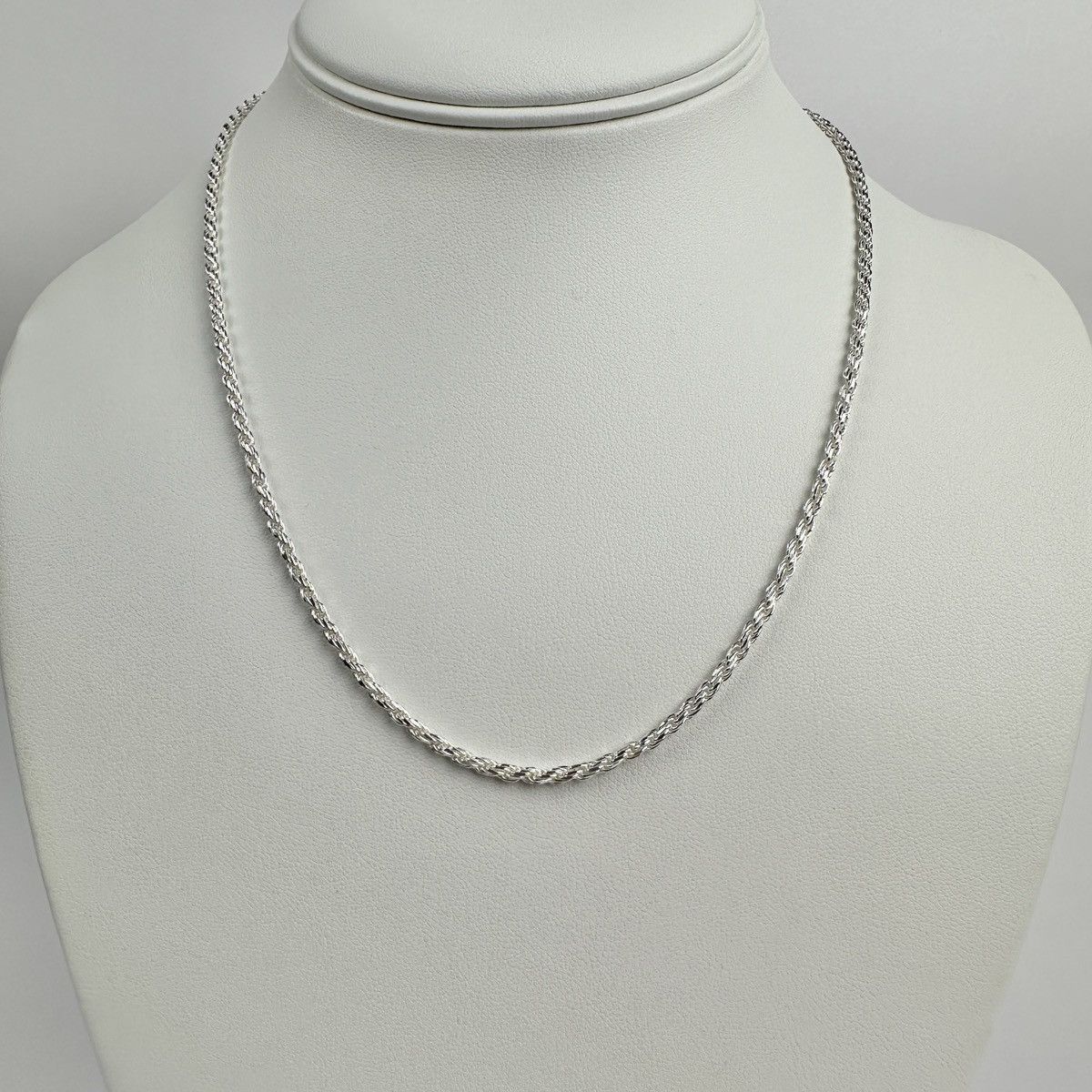 Jewelry Silver Chain Solid .925 Silver Rope Chain 2.5mm 18 Inches Size ONE SIZE - 1 Thumbnail