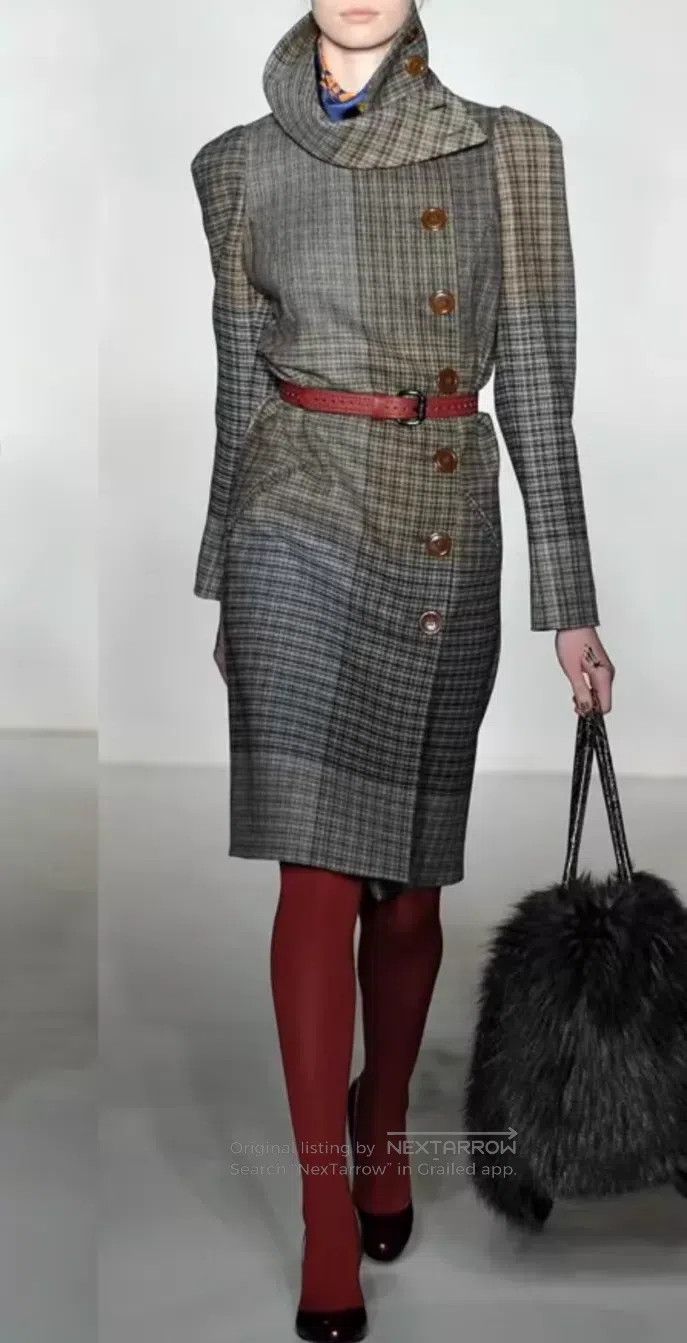Vivienne Westwood Vivienne Westwood Exclusive gray grid pieced large collar Size XS / US 0-2 / IT 36-38 - 9 Thumbnail