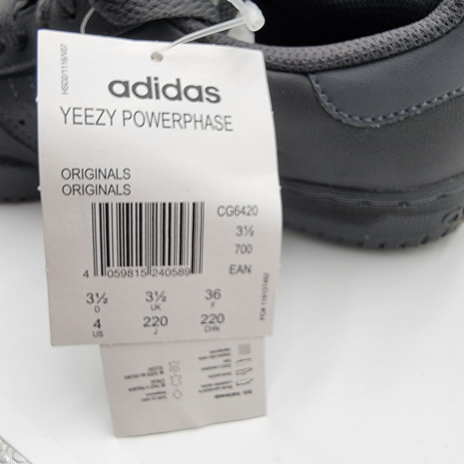 Adidas Yeezy Powerphase Calabasas 'Core Black' Sz 4M/5.5W CG6420 Size US 5.5 / IT 35.5 - 6 Thumbnail
