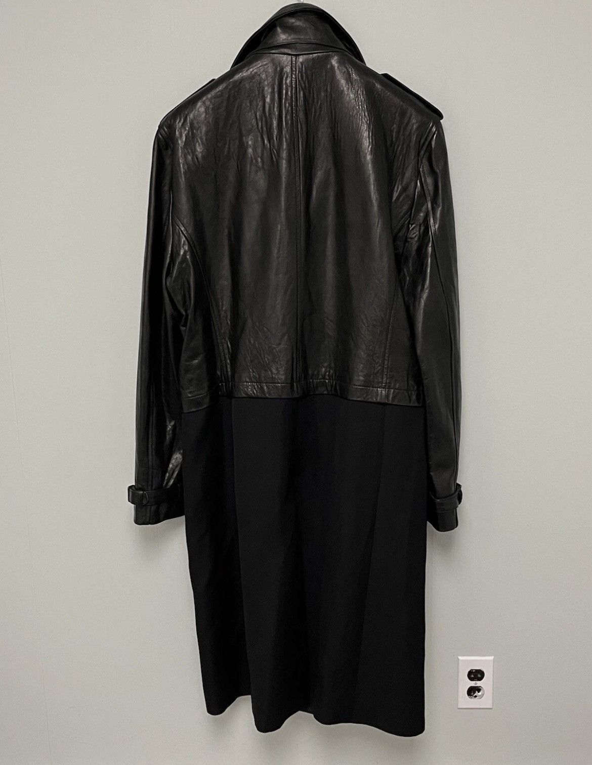 John Varvatos Contrast leather Trench Coat Size EU50 USA 40. Size US M / EU 48-50 / 2 - 12 Thumbnail