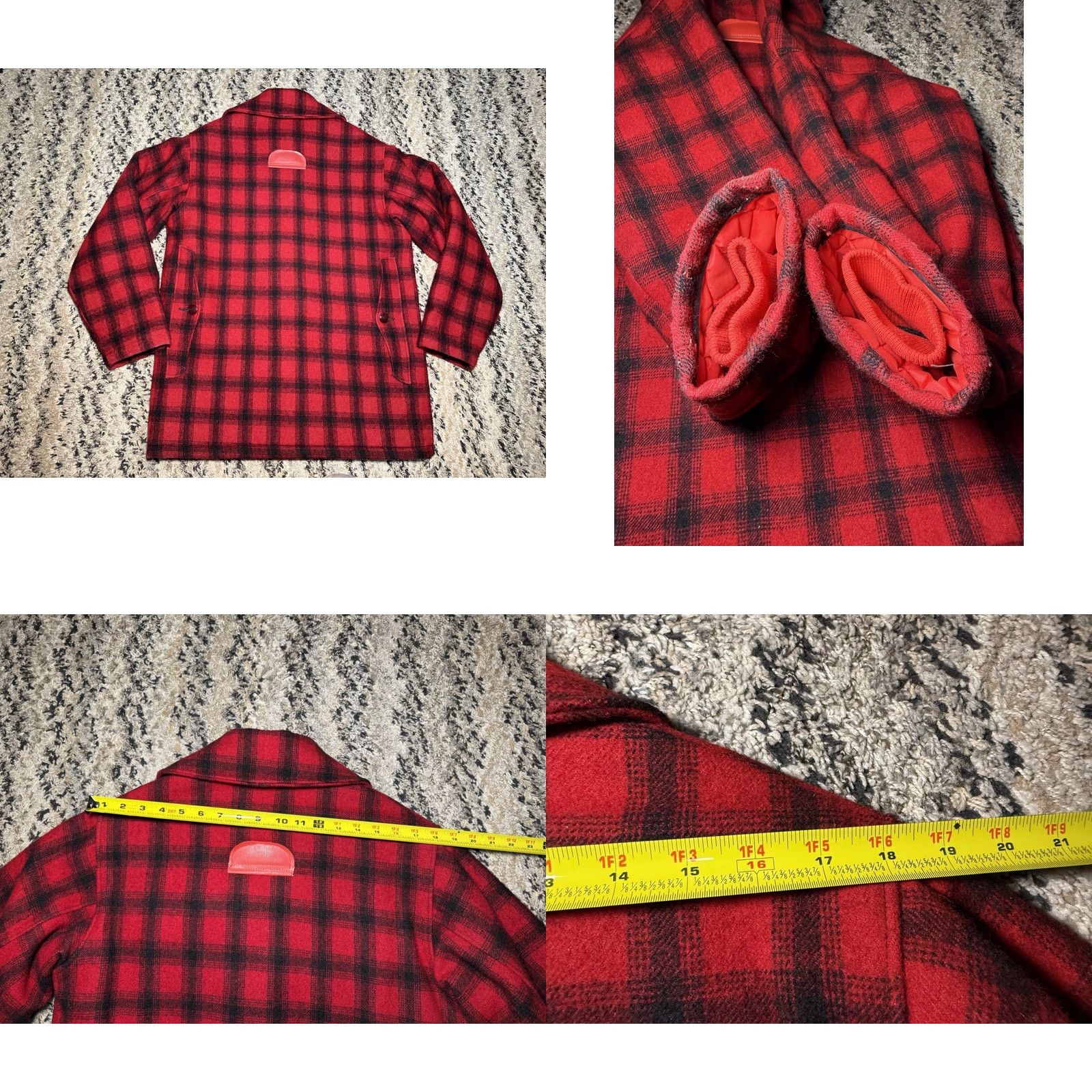 Vintage VINTAGE Woolrich Mackinaw Wool Red Buffalo Plaid Hunting Jacket Mens Size 38 Size US XXS / EU 40 - 8 Thumbnail