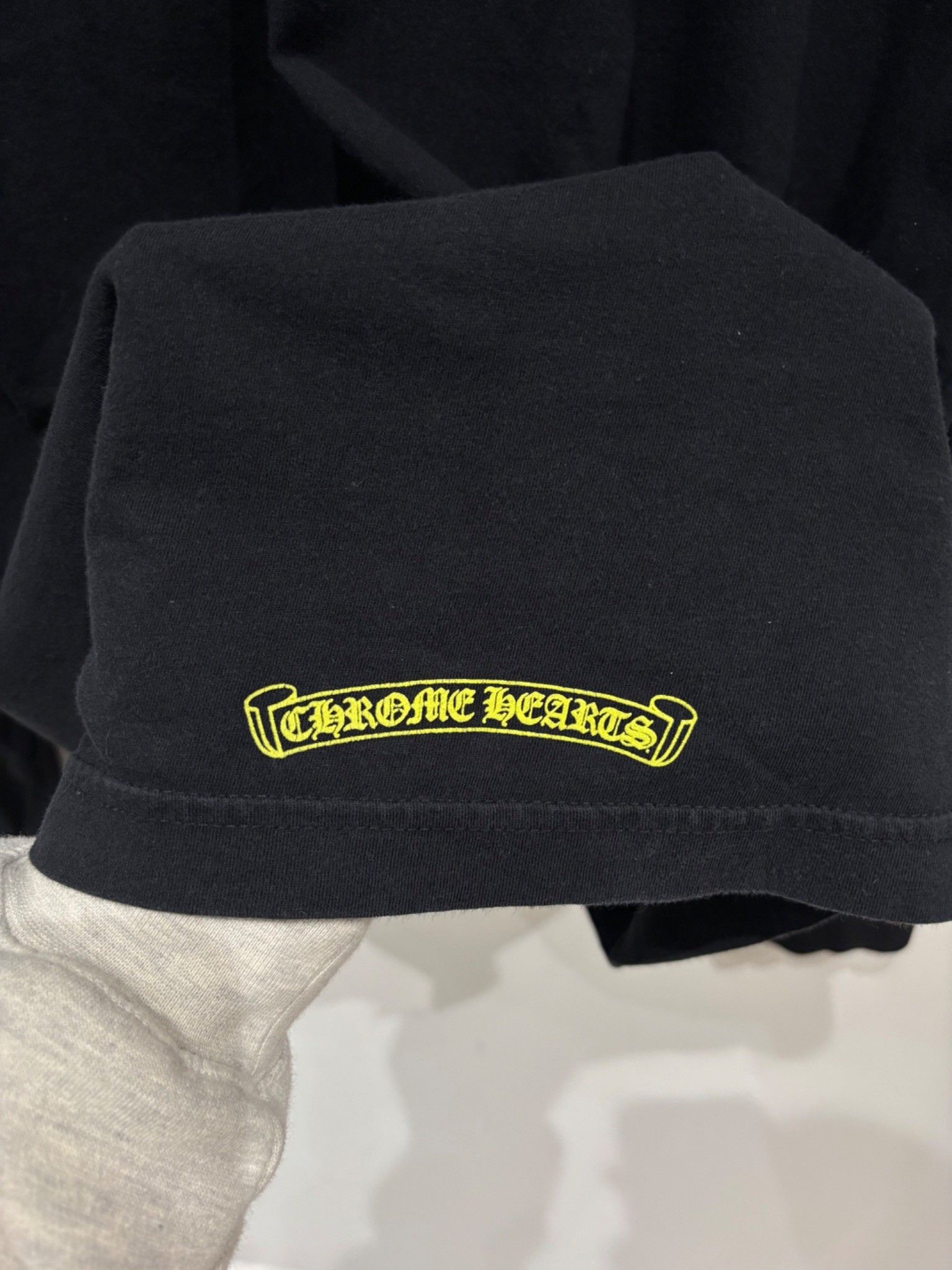Chrome Hearts Chrome Hearts Long Sleeve Neck Logo Tee Black/Yellow Size US L / EU 52-54 / 3 - 6 Thumbnail