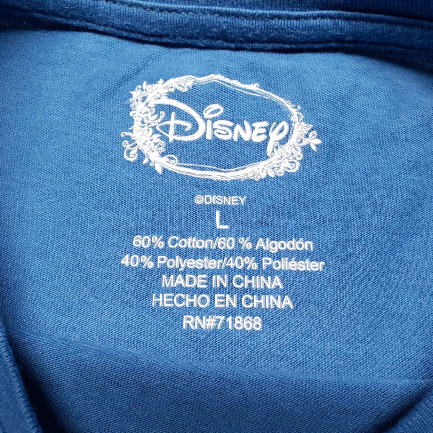 Disney Disney T-Shirt Adult Large Blue Graphic Tee Lilo & Stitch Cartoon Size US L / EU 52-54 / 3 - 4 Thumbnail