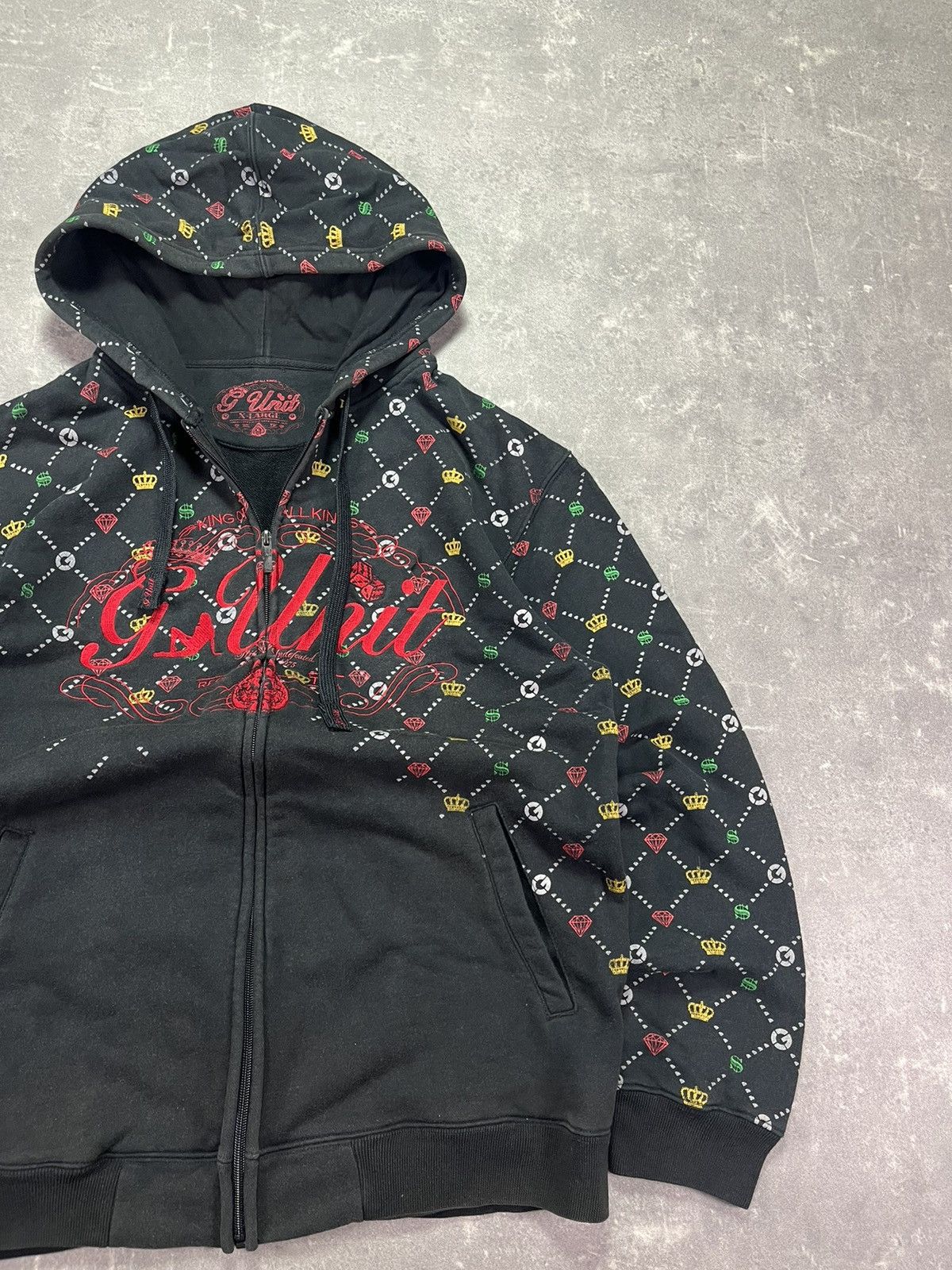 G-Unit G-Unit Printed Casino Motive Baggy Zip Hoodie XL AOP 50 Cent Size US XL / EU 56 / 4 - 3 Thumbnail