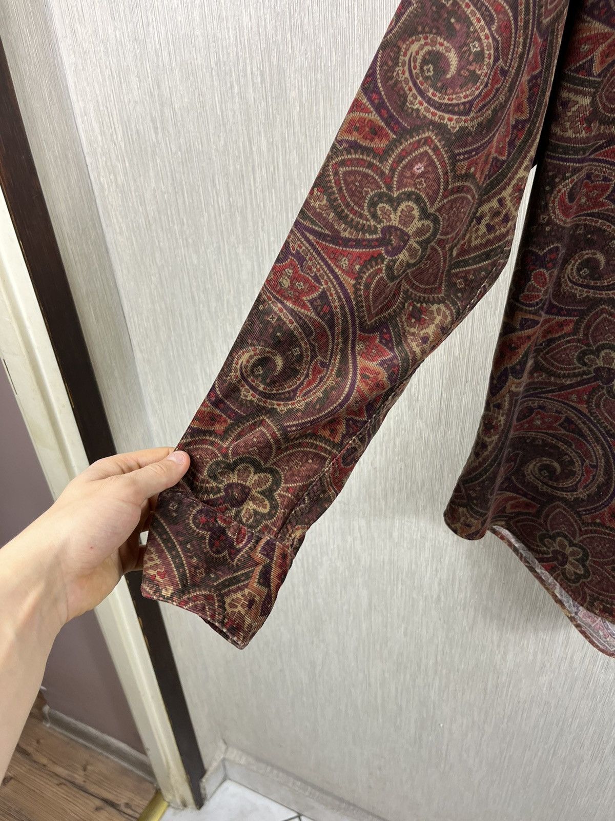 Chaps Ralph Lauren × Ralph Lauren × Vintage Chaps Ralph Lauren corduroy velvet fullprint floral shirt Size US L / EU 52-54 / 3 - 12 Thumbnail