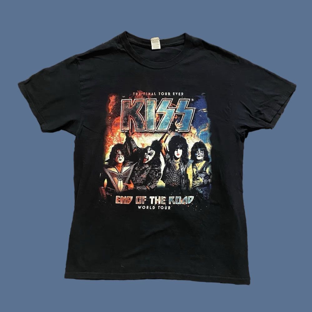 Fruit Of The Loom KISS 2020 End Of The Road World Tour Last Kiss T Shirt Black Double Sided Medium Mens Womens Unisex Adults Cotton Crew Neck Short Sleeve Size US M / EU 48-50 / 2 - 1 Thumbnail