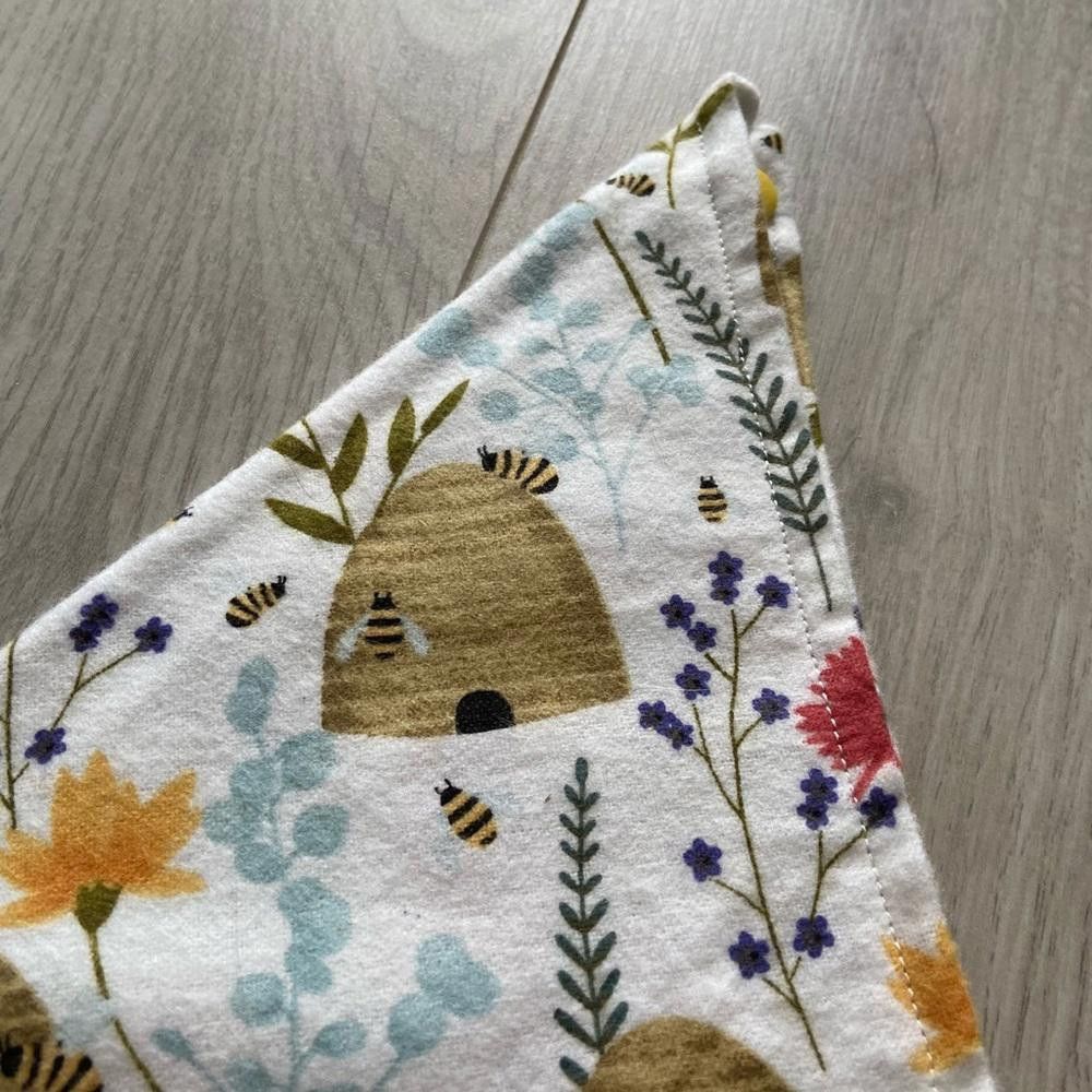 Designer White Beehive Dog Bandana Size ONE SIZE - 3 Thumbnail