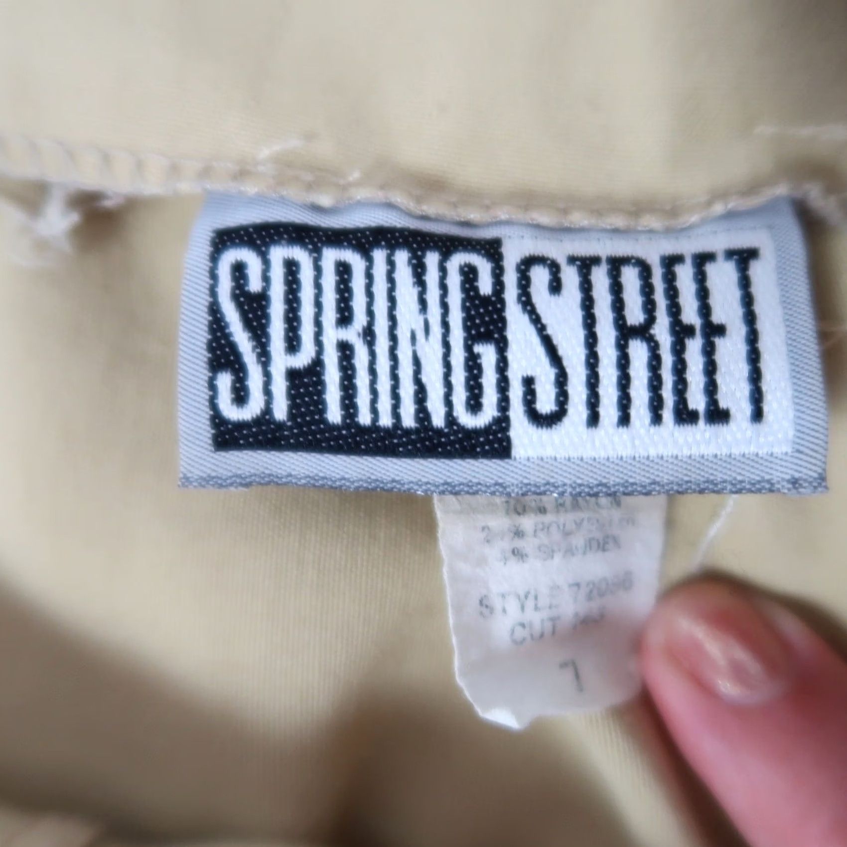 Vintage VINTAGE Spring Street Tan A-Line Maxi Skirt 90s Bohemian Womens Regular Size 7 Long High Rise Flat Measurements 34.5 In. Size 28" / US 6 / IT 42 - 6 Thumbnail