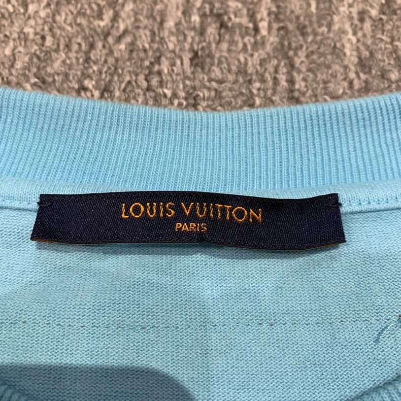 Louis Vuitton Louis Vuitton Blue simple inverted label short sleeve Size US XL / EU 56 / 4 - 6 Thumbnail