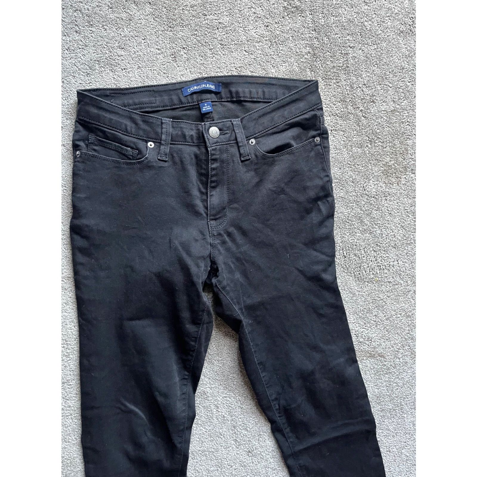 Calvin Klein VINTAGE Calvin Klein Jeans Skinny Pants Womens Size 6 Black Denim Stretch Skinny Fit Size 28" / US 6 / IT 42 - 4 Thumbnail