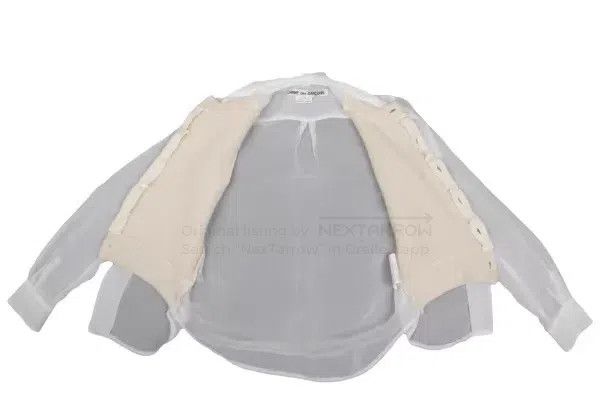 Comme des Garcons Comme Des Garcons White Vintage Double Layer Design Shirt Size XS / US 0-2 / IT 36-38 - 5 Thumbnail