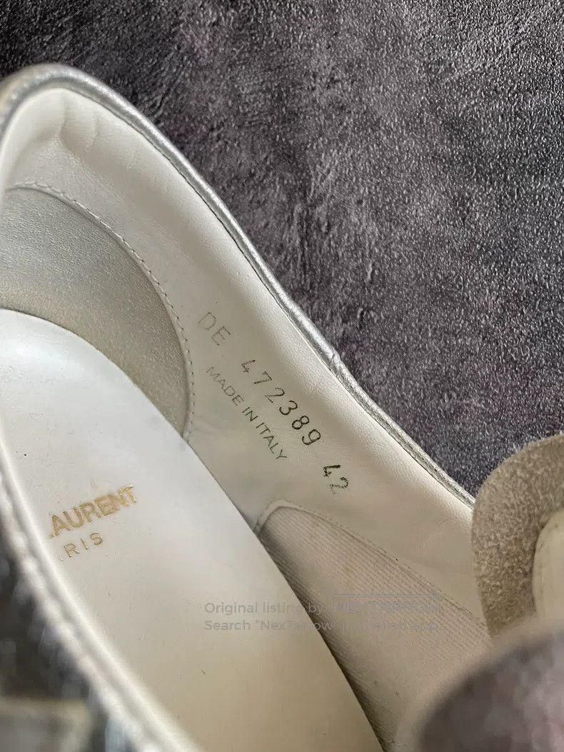 Saint Laurent Paris Saint Laurent Paris Silver Star Canvas Sneakers Size US 9 / EU 42 - 6 Thumbnail