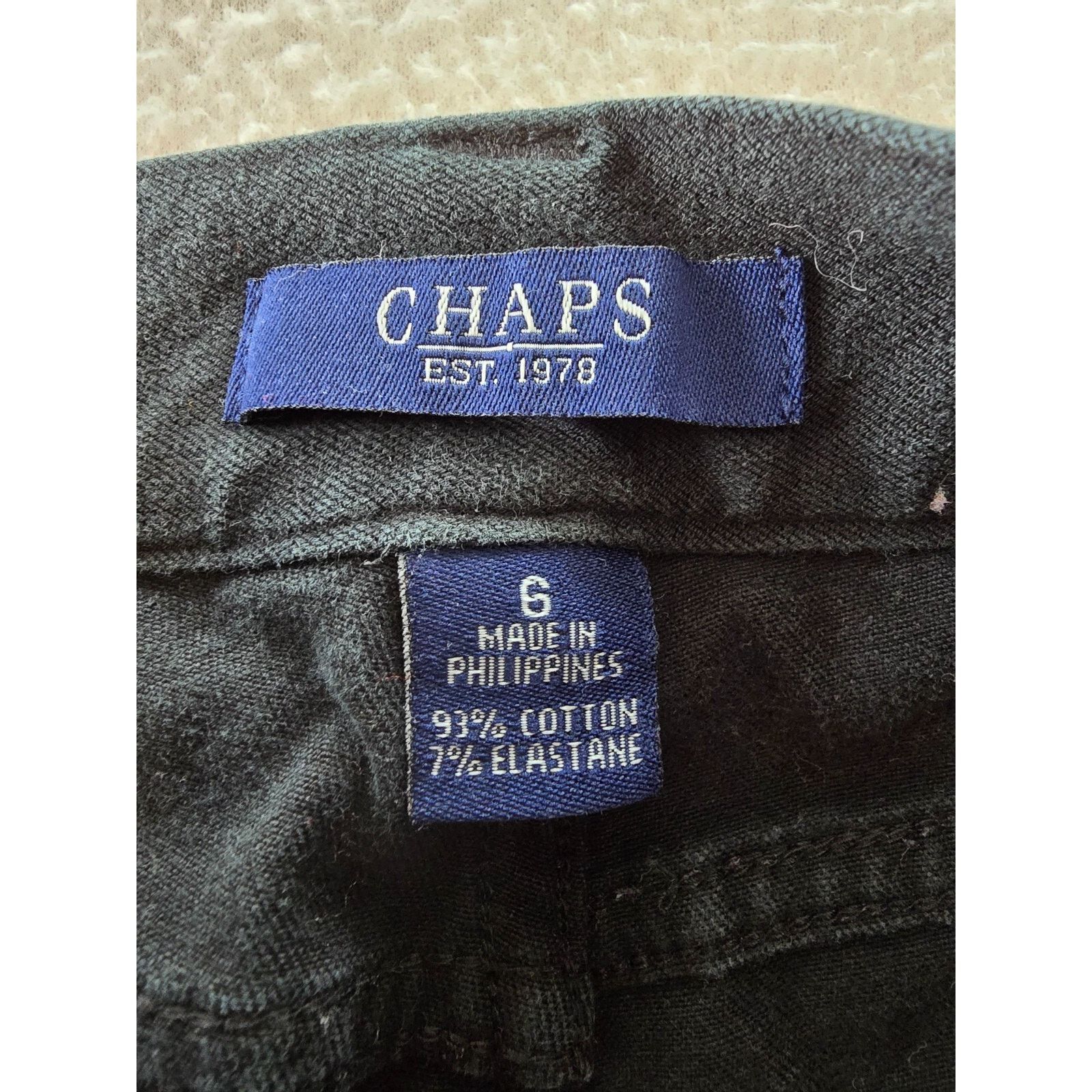 Chaps Chaps Jeans Womens Size 6 Black Denim Stretch Reg Straight Size 28" / US 6 / IT 42 - 8 Thumbnail