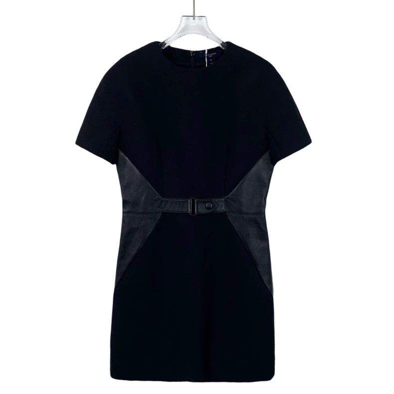 Louis Vuitton Louis Vuitton Black wool patchwork crew neck short sleeve Size XS / US 0-2 / IT 36-38 - 1 Thumbnail
