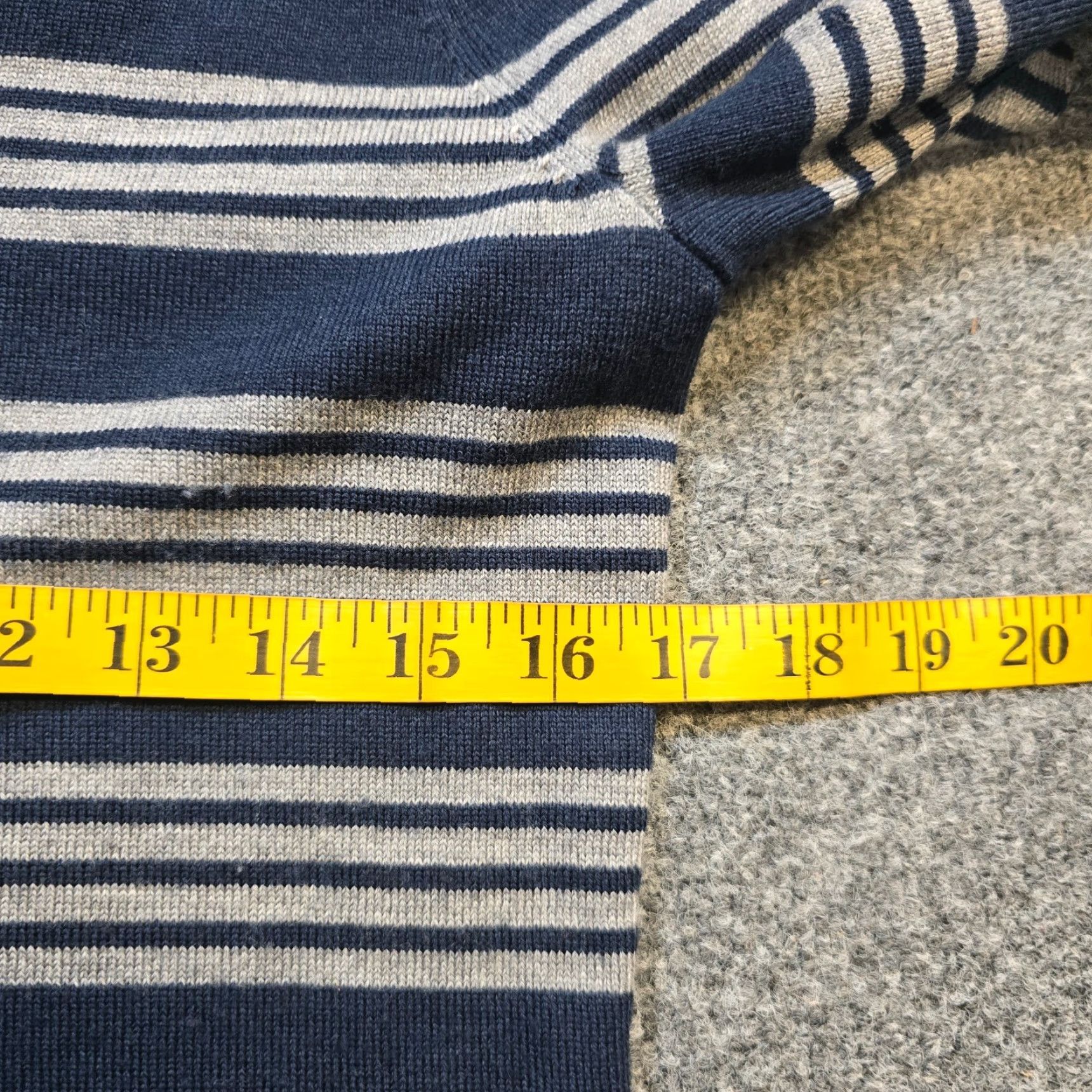 Vineyard Vines VINEYARD VINES Dress Women's Small Blue Striped Wool Blend Knitted V-Neck Long Sleeve Knee Length Preppy Nautical Size S / US 4 / IT 40 - 5 Thumbnail