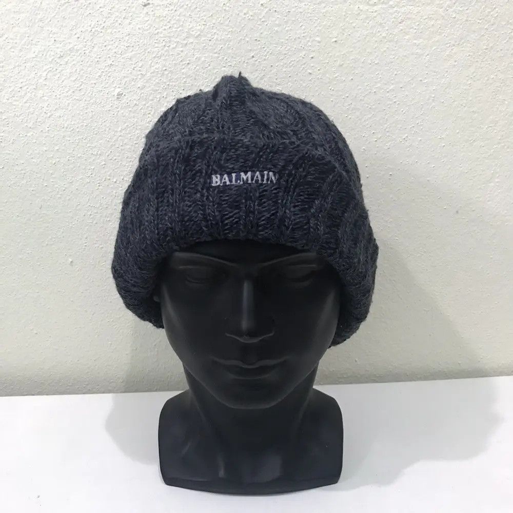 Balmain Balmain Plain Knit Beanie Hat Size ONE SIZE - 2 Thumbnail