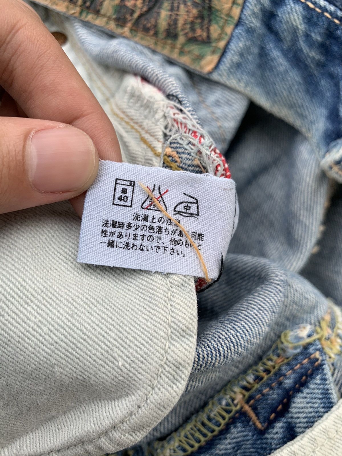 Kapital BLUE BLUE JAPAN INDIGO SELVEDGE RUSTY DISTRESSED DENIM Size US 31 - 17 Thumbnail