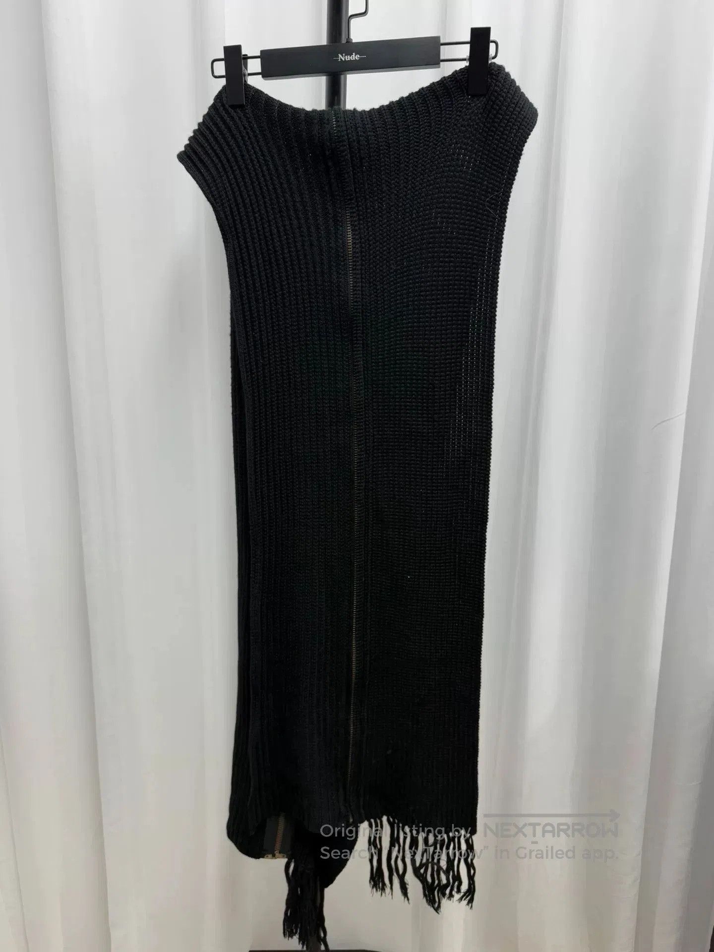 The Viridi-anne Viride Anne Oversized Zip Wool Scarf. Size ONE SIZE - 2 Thumbnail