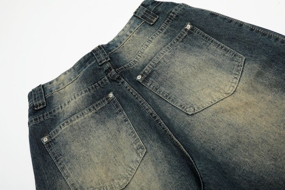 Vintage Men's vintage distressed gradient washed scimitar jeans Size US 32 / EU 48 - 5 Thumbnail