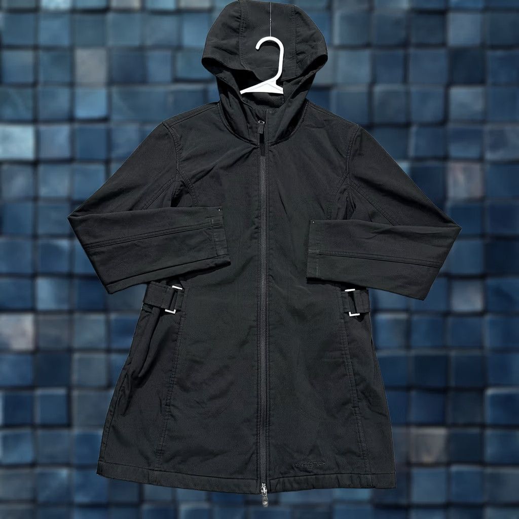 Vintage VINTAGE FreeTech Jacket Womens M Black Softshell Lined Full Zip Hooded Water Resistant GUC Regular Fit Outdoor Mens Womens Boys Girls Size M / US 6-8 / IT 42-44 - 1 Thumbnail