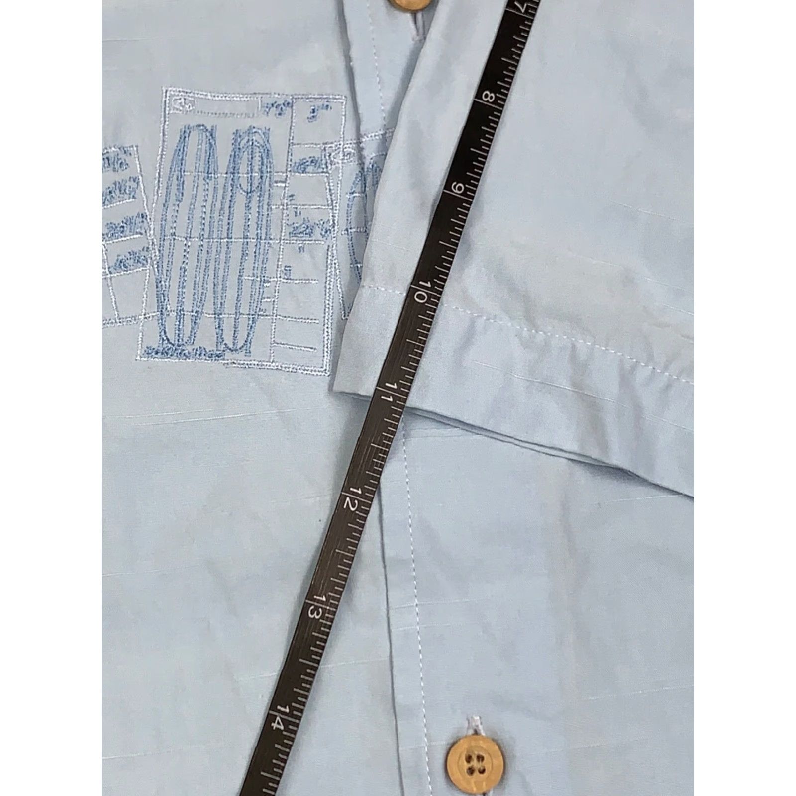 Quiksilver Quiksilver Button-Up Shirt L Men Blue Floral Short Sleeve Casual Size US 33 - 8 Thumbnail