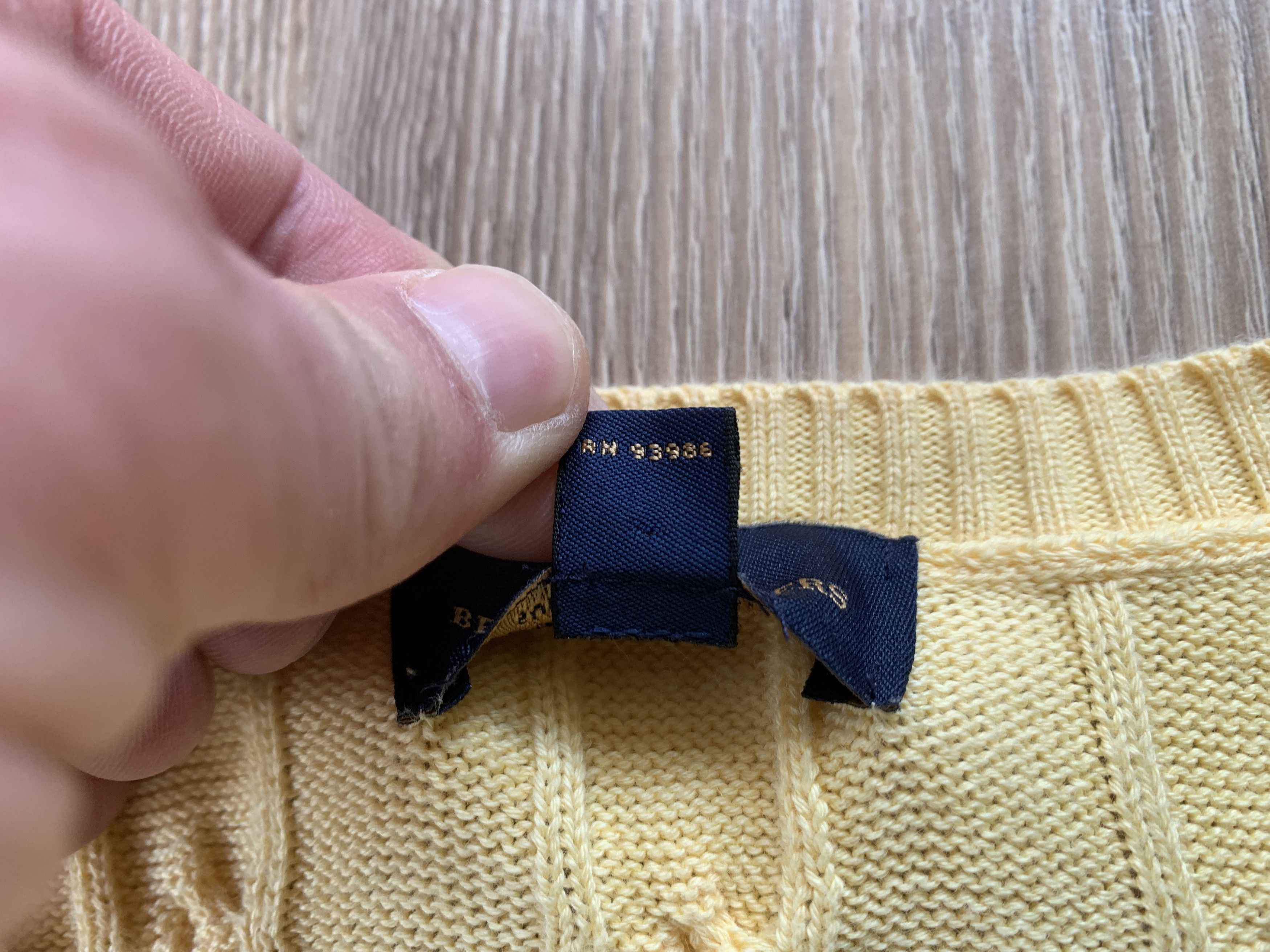 Brooks Brothers Brooks Brothers Cable-Knit Crew Neck Yellow Cotton Sweater Size US M / EU 48-50 / 2 - 8 Thumbnail