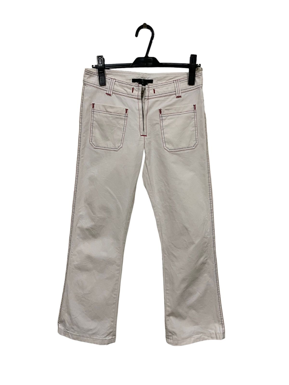 image of Flared Isabel Marant Bush Distressed Jeans in White, Men's (Size 29)