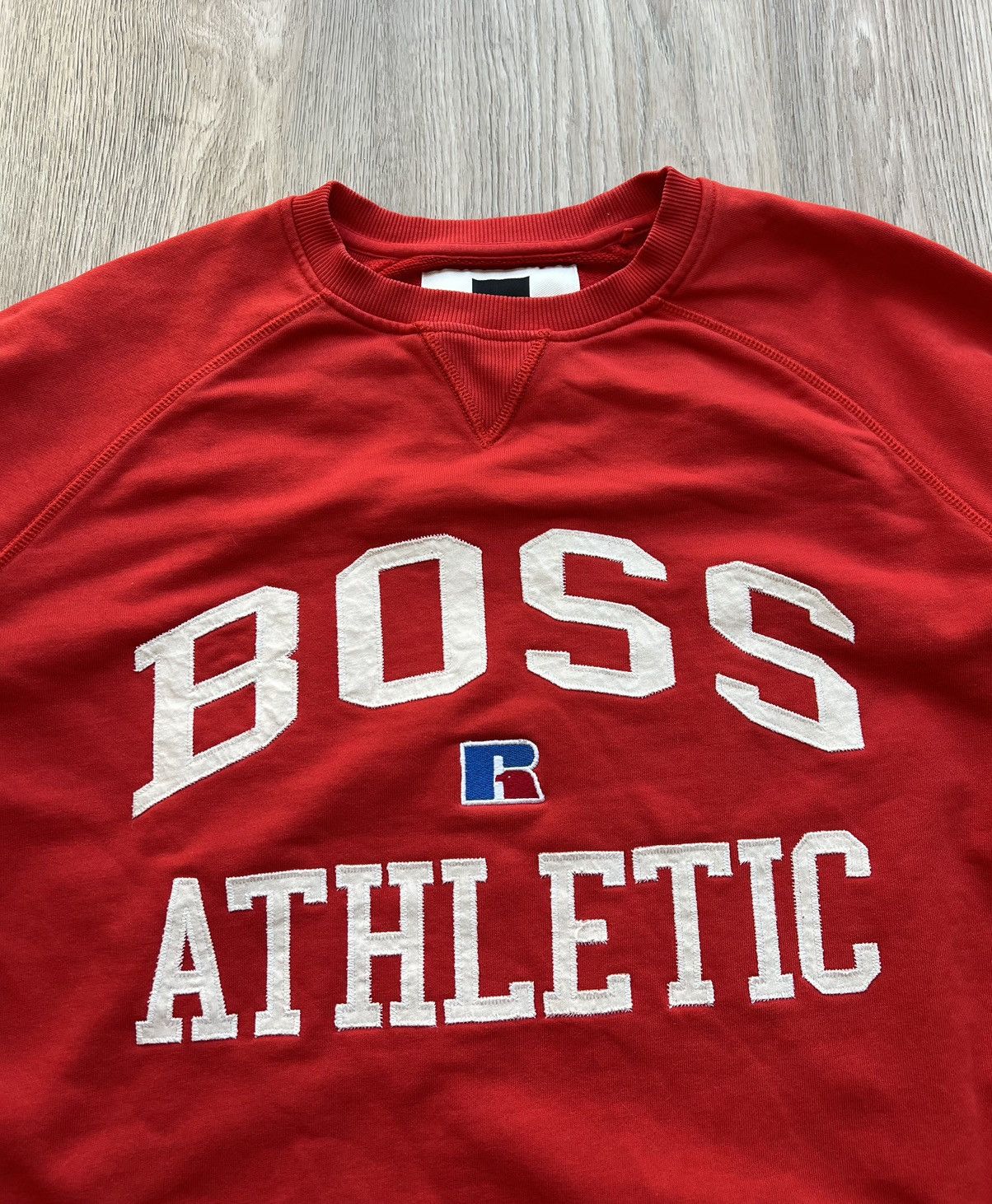 Hugo Boss × Russell Athletic Hugo Boss & Russell Athletic Red Sweatshirt Big Logo Size US S / EU 44-46 / 1 - 4 Thumbnail